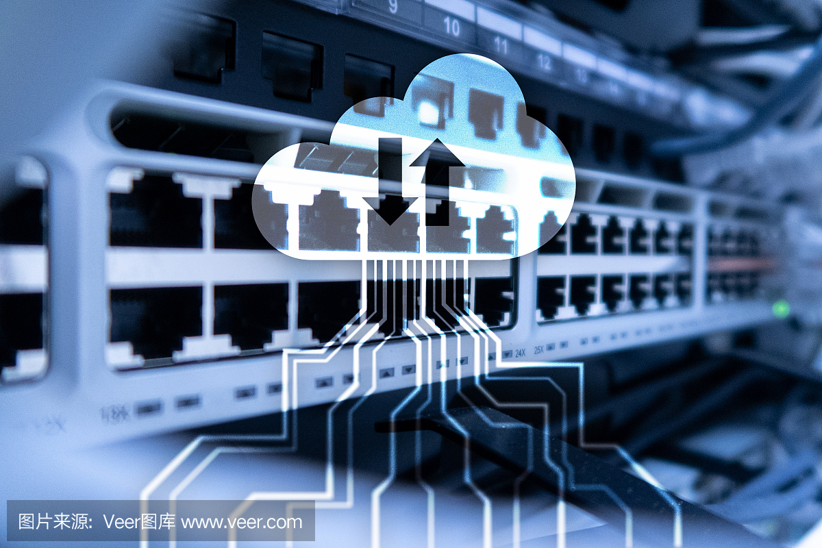 云服務(wù)器與計算、數(shù)據(jù)存儲與處理。互聯(lián)網(wǎng)和技術(shù)的概念。