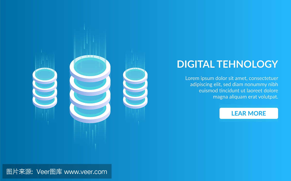 Didgital tehnology。大數(shù)據(jù)處理概念、未來能源站、服務(wù)器機(jī)房機(jī)架、數(shù)據(jù)中心。等距矢量插圖。